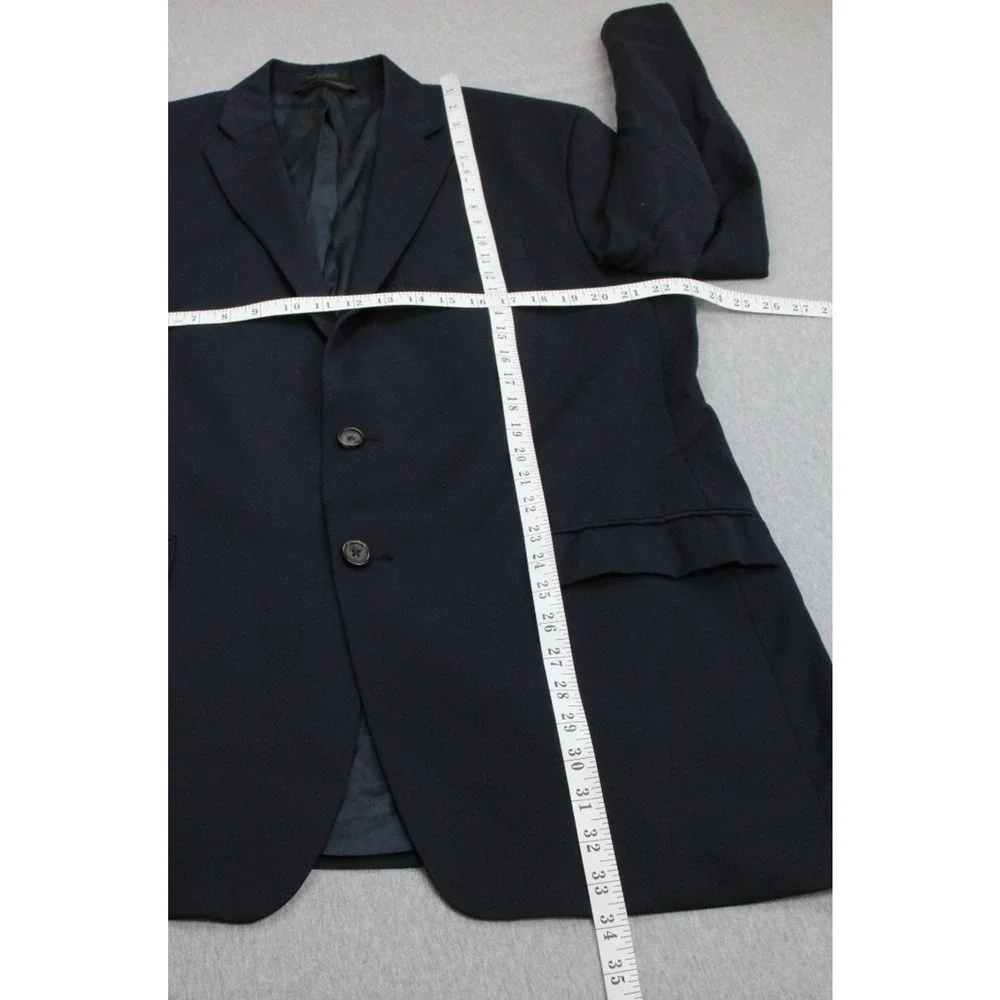 Lauren‎ Ralph Lauren Blazer Men's 46L Navy Blue 100% Wool Two Button